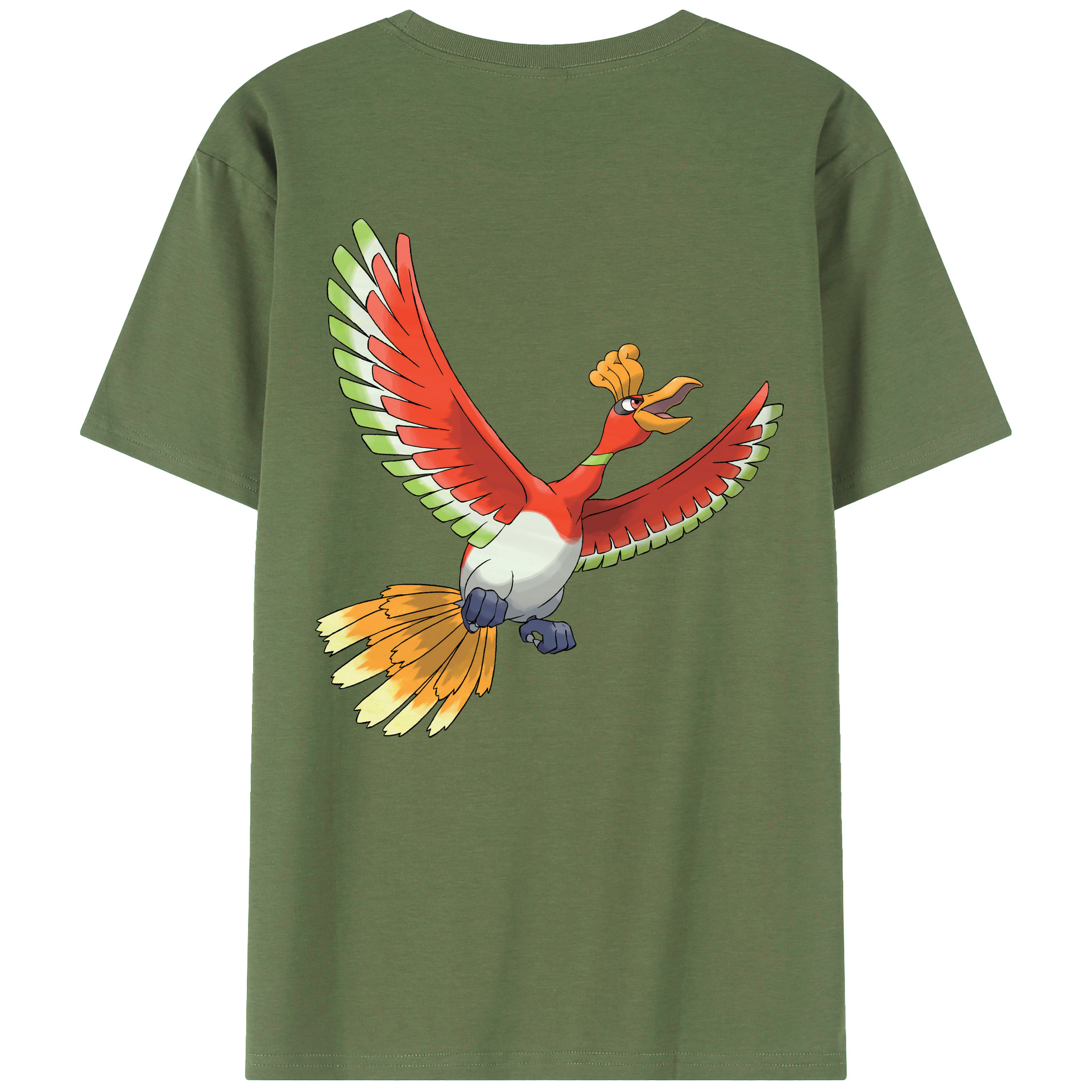 （画像用） ポケットモンスター Pokémon 綿100％ メンズ半袖Tシャツ（バックプリント） 通気性
